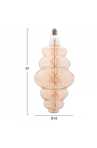 ΛΑΜΠΤΗΡΑΣ LED FILAMENT 8W E27 3000K GOLD COLOR DIMMABLE  HM4056.02