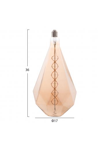 ΛΑΜΠΤΗΡΑΣ LED FILAMENT 8W E27 3000K GOLD COLOR DIMMABLE HM4057