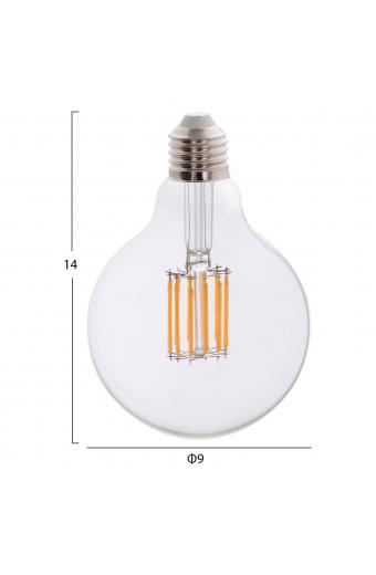 ΛΑΜΠΤΗΡΑΣ GLOBO LED FILAMENT 12W E27 3000K ΔΙΑΦΑΝΟΣ HM4049.01