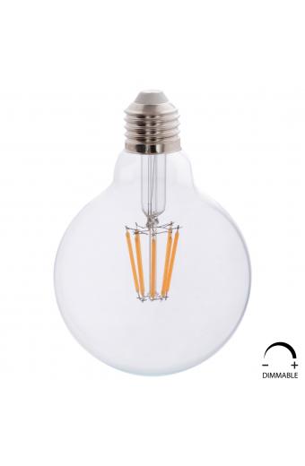 ΛΑΜΠΤΗΡΑΣ GLOBO LED FILAMENT 8W E27 3000K ΔΙΑΦΑΝΟΣ DIMMABLE HM4050.01