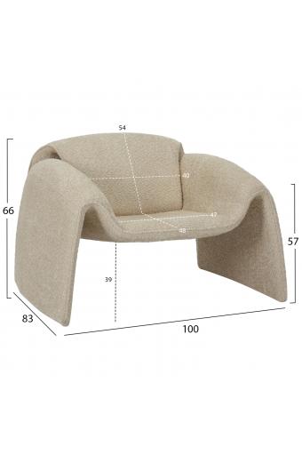 ΠΟΛΥΘΡΟΝΑ LAFORGE HM9679.03 ΜΠΕΖ ΜΠΟΥΚΛΕ ΥΦΑΣΜΑ-ΜΕΤΑΛΛΙΚΟΣ ΣΚΕΛΕΤΟΣ 100x83x66Υεκ.