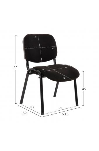 ΚΑΡΕΚΛΑ JANISHA HM1010.11 HOMEMARKT ΜΕ ΥΦΑΣΜΑ ΜΑΥΡΟ 53,5x59x77Υεκ.