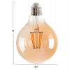 ΛΑΜΠΤΗΡΑΣ GLOBO LED FILAMENT 8W E27 3000K ΧΡΥΣΟ DIMMABLE HM4050.02