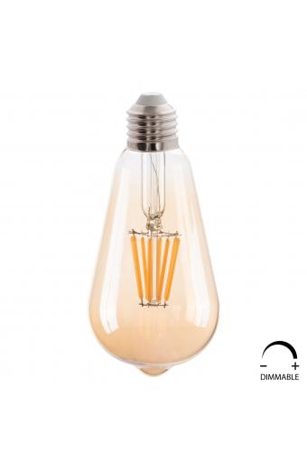 ΛΑΜΠΤΗΡΑΣ HM4188.02 LED FILAMENT 8W E27 DIMMABLE 3000K GOLD