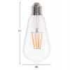 ΛΑΜΠΤΗΡΑΣ HM4188.01 LED FILAMENT 8W E27 DIMMABLE 3000K ΔΙΑΦΑΝΟΣ