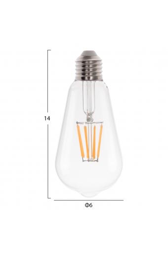 ΛΑΜΠΤΗΡΑΣ HM4188.01 LED FILAMENT 8W E27 DIMMABLE 2700K ΔΙΑΦΑΝΟΣ