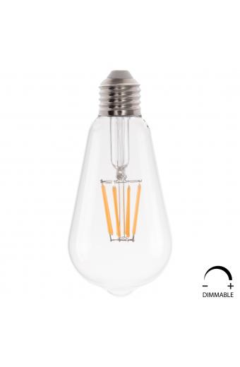 ΛΑΜΠΤΗΡΑΣ HM4188.01 LED FILAMENT 8W E27 DIMMABLE 3000K ΔΙΑΦΑΝΟΣ