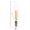 ΛΑΜΠΤΗΡΑΣ HM4047.01 ΣΤΥΛ ΦΛΟΓΑ LED FILAMENT 6W E14 3000K ΔΙΑΦΑΝΟ DIMMABLE