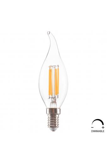 ΛΑΜΠΤΗΡΑΣ HM4047.01 ΣΤΥΛ ΦΛΟΓΑ LED FILAMENT 6W E14 3000K ΔΙΑΦΑΝΟ DIMMABLE