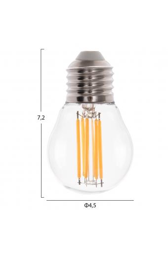 ΛΑΜΠΤΗΡΑΣ HM4046.01 LED FILAMENT 6W E27 2700K ΔΙΑΦΑΝΟ DIMMABLE