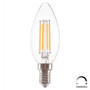 ΛΑΜΠΤΗΡΑΣ LED FILAMENT 4W E14 3000K ΔΙΑΦΑΝΟΣ DIMMABLE HM4048.01