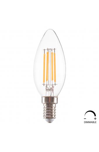 ΛΑΜΠΤΗΡΑΣ LED FILAMENT 4W E14 3000K ΔΙΑΦΑΝΟΣ DIMMABLE HM4048.01