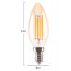 ΛΑΜΠΤΗΡΑΣ LED FILAMENT 4W E14 3000K ΧΡΥΣΟ DIMMABLE HM4048.02