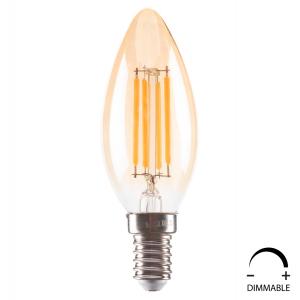 ΛΑΜΠΤΗΡΑΣ LED FILAMENT 4W E14 3000K ΧΡΥΣΟ DIMMABLE HM4048.02