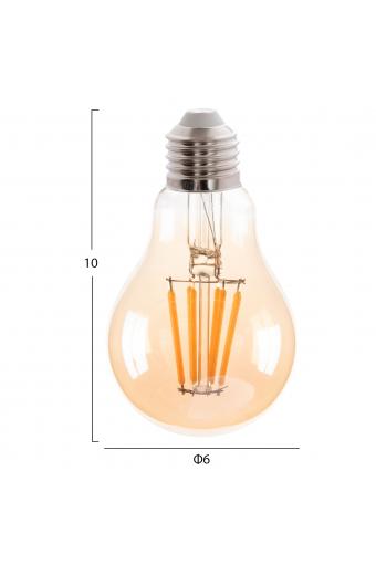 ΛΑΜΠΤΗΡΑΣ HM4045 LED FILAMENT 8W E27 3000K GOLD DIMMABLE