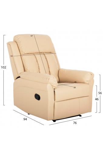 ΠΟΛΥΘΡΟΝΑ ΜΑΣΑΖ HAPPER HM9785.13 ΕΚΡΟΥ PU 76x94x102Υ εκ.