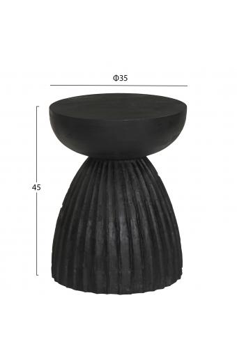ΣΚΑΜΠΟ ΣΤΡΟΓΓΥΛΟ SCALLOP HM9702 ΜΑΣΙΦ MANGO ΣΕ ΣΕ ΜΑΥΡΟ ΧΡΩΜΑ Φ35x45Υεκ.