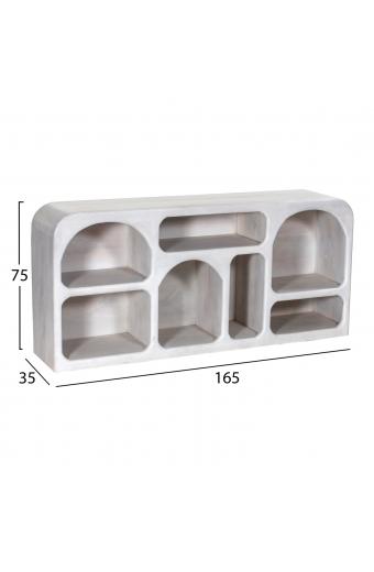 ΜΠΟΥΦΕΣ HANDYR HM9705 ΜΑΣΙΦ ΞΥΛΟ MANGO ΣΕ ΛΕΥΚΟ ΧΡΩΜΑ 165x35x75Yεκ.