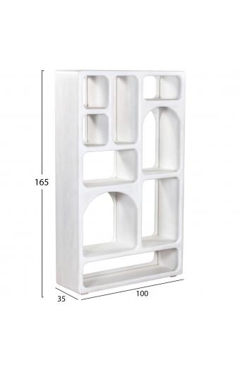 ΒΙΒΛΙΟΘΗΚΗ HANDYR HM9707 ΜΑΣΙΦ ΞΥΛΟ MANGO ΣΕ ΛΕΥΚΟ ΧΡΩΜΑ 100x35x165Yεκ.