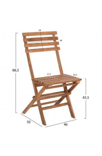 ΣΕΤ 3ΤΜΧ ΕΞΩΤ.ΧΩΡΟΥ ΠΤΥΣΣΟΜΕΝΟ KENDYR HM9907 ΜΑΣΙΦ TEAK ΞΥΛΟ-ΦΥΣΙΚΟ 46x50x88,5Υ