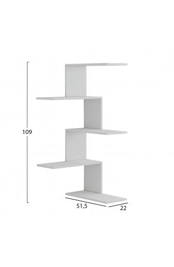 ΕΠΙΤΟΙΧΙΑ ΡΑΦΙΕΡΑ RORY HM8931.11 ΜΕΛΑΜΙΝΗ ΣΕ ΛΕΥΚΟ 22x51,5x109Υ εκ.