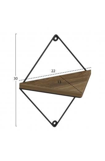ΣΕΤ ΡΑΦΙΑ ΤΟΙΧΟΥ EVERLEIGH HM8951.11 ΜΕΤΑΛΛΟ ΜΑΥΡΟ-ΜΕΛΑΜΙΝΗ ΦΥΣΙΚΟ 22x13x30Υεκ.