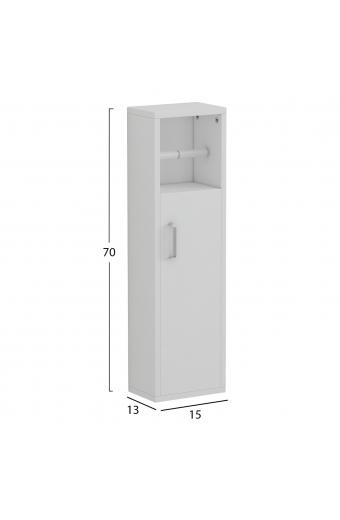 ΝΤΟΥΛΑΠΙ ΜΠΑΝΙΟΥ DAMIEN HM9025.12 ΜΕΛΑΜΙΝΗ ΛΕΥΚΗ 20x13x70Yεκ.