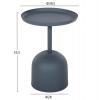 ΤΡΑΠΕΖΙ ΒΟΗΘΗΤΙΚΟ ΣΤΡΟΓΓΥΛΟ DELBEL HM4261.05 ΜΕΤΑΛΛΟ ΜΠΛΕ ΣΚΟΥΡΟ Φ39,5x53,5Υ εκ.