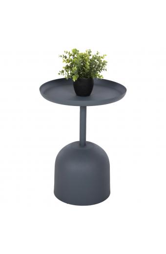 ΤΡΑΠΕΖΙ ΒΟΗΘΗΤΙΚΟ ΣΤΡΟΓΓΥΛΟ DELBEL HM4261.05 ΜΕΤΑΛΛΟ ΜΠΛΕ ΣΚΟΥΡΟ Φ39,5x53,5Υ εκ.