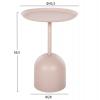 ΤΡΑΠΕΖΙ ΒΟΗΘΗΤΙΚΟ ΣΤΡΟΓΓΥΛΟ DELBEL HM4265.10 ΜΕΤΑΛΛΟ ΣΕ ΕΚΡΟΥ Φ45,5x58,5 εκ.
