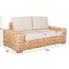 ΚΑΝΑΠΕΣ 2-ΘΕΣΙΟΣ TROPEL HM9809 ΞΥΛΟ MANGO-RATTAN ΦΥΣΙΚΟ-ΛΕΥΚΑ ΜΑΞΙΛΑΡΙΑ 192x88x70-85Υεκ.