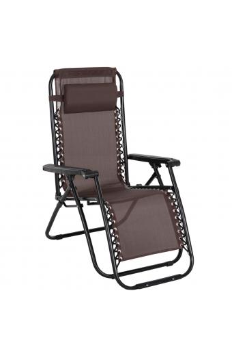 ΠΟΛΥΘΡΟΝΑ RELAX COMPANION HM5095.13 ΚΑΦΕ TEXTILENE-ΜΑΥΡΟ ΜΕΤΑΛΛΟ 67x145x110Υεκ.