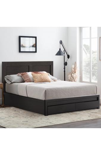 ΚΡΕΒΑΤΙ ΜΕΛΑΜΙΝΗΣ CAPRI HM599.11 ΜΕ 2ΣΥΡΤΑΡΙΑ-WENGE- ΓΙΑ ΣΤΡΩΜΑ 140x200εκ.