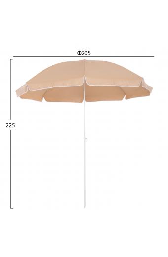 ΟΜΠΡΕΛΑ ΘΑΛΑΣΣΗΣ RANDALL 8 FIBERGLASS ΑΚΤΙΝΕΣ 2.20μ HM6015.04 MOKA