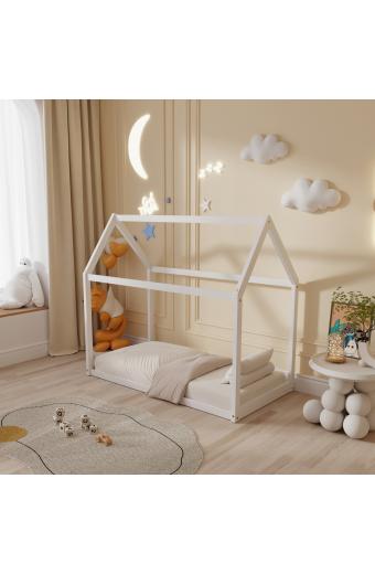 ΚΡΕΒΑΤΙ ΠΑΙΔΙΚΟ PEPE HM677.03 τ.MONTESSORI ΞΥΛΟ ΠΕΥΚΟ ΛΕΥΚΟ- 190x90εκ