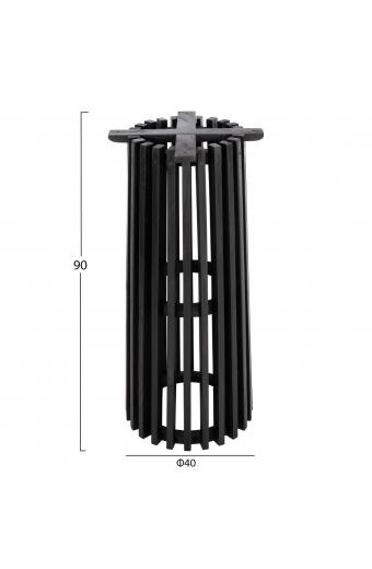 ΒΑΣΗ BAR STAND ΕΣΩΤ.ΧΩΡΟΥ ΜΕΣ.ΥΨΟΥΣ ΣΤΡΟΓΓΥΛΗ FRANTZ HM9857.12 MINDI ΞΥΛΟ ΣΕ ΜΑΥΡΟ Φ40x90Υεκ.