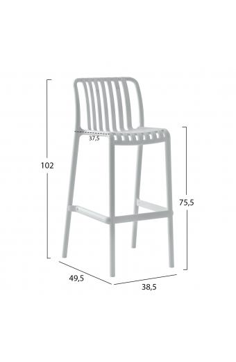ΣΚΑΜΠΟ BAR ΠΟΛΥΠΡΟΠΥΛΕΝΙΟΥ CONVEE HM6098.01 ΛΕΥΚΟ 38,5x49,5x102Υεκ.