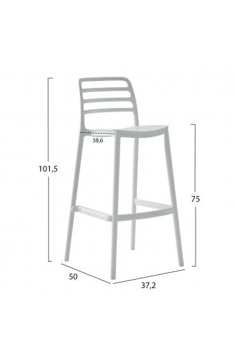 ΣΚΑΜΠΟ BAR ΠΟΛΥΠΡΟΠΥΛΕΝΙΟΥ SNOD HM6099.01 ΛΕΥΚΟ 37,2x50x101,5Υεκ.
