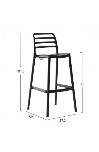ΣΚΑΜΠΟ BAR ΠΟΛΥΠΡΟΠΥΛΕΝΙΟΥ SNOD HM6099.02 ΜΑΥΡΟ 37,2x50x101,5Υεκ.