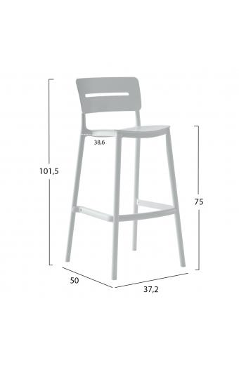 ΣΚΑΜΠΟ BAR ΠΟΛΥΠΡΟΠΥΛΕΝΙΟΥ SNOD2 HM6100.01 ΛΕΥΚΟ 37,2x50x101,5Υεκ.