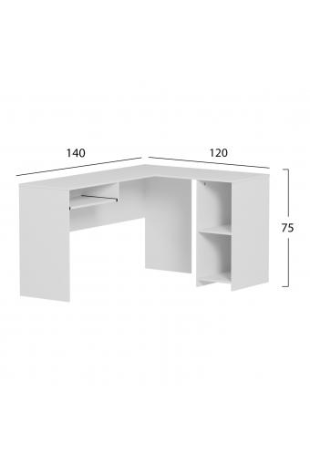 ΓΩΝΙΑΚΟ ΓΡΑΦΕΙΟ SHIG HM2135.03 MDF ΣΕ ΛΕΥΚΟ 140x120x75Υεκ