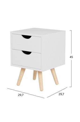 ΚΟΜΟΔΙΝΟ DINKL HM2472.03 ΜΕΛΑΜΙΝΗ-2 ΣΥΡΤΑΡΙΑ ΛΕΥΚΟ 29,7x29,7x45Υεκ