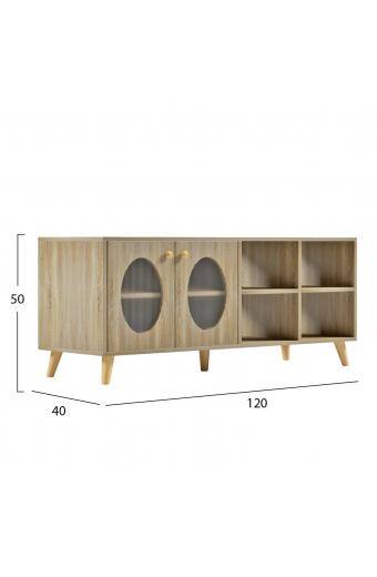 ΕΠΙΠΛΟ ΤΗΛΕΟΡΑΣΗΣ RILLION HM9879 ΜΕΛΑΜΙΝΗ ΣΕ SONAMA 120x40x50Yεκ
