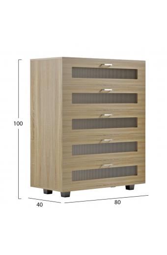 ΣΥΡΤΑΡΙΕΡΑ ΜΕΛΑΜΙΝΗΣ THORGAN HM9881.01 5 ΣΥΡΤΑΡΙΑ-SONAMA ΧΡΩΜΑ 80Χ40Χ100Υεκ