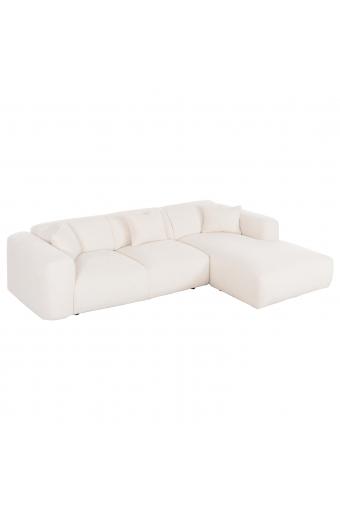 ΚΑΝΑΠΕΣ ΓΩΝΙΑ BRICKEN HM3275.02R ΛΕΥΚΟ ΥΦΑΣΜΑ 110-282x98-160x72Υεκ.