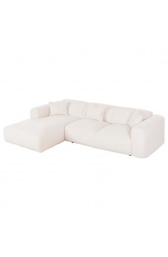 ΚΑΝΑΠΕΣ ΓΩΝΙΑ (ΑΡΙΣΤΕΡΗ) BRICKEN HM3275.02L ΛΕΥΚΟ ΥΦΑΣΜΑ 110-282x98-160x72Υεκ.