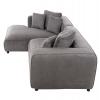 ΚΑΝΑΠΕΣ ΓΩΝΙΑ (ΑΡΙΣΤΕΡΗ) 3-ΘΕΣΙΟΣ GRACE HM3280.03L ΓΚΡΙ ΥΦΑΣΜΑ 252x160x70-90Υεκ