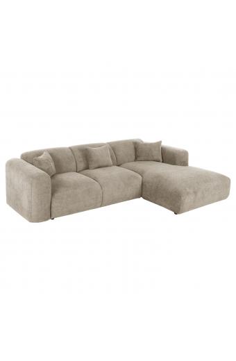 ΚΑΝΑΠΕΣ ΓΩΝΙΑ BRICKEN HM3275.01R ΜΠΕΖ ΥΦΑΣΜΑ 110-282x98-160x72Υεκ.