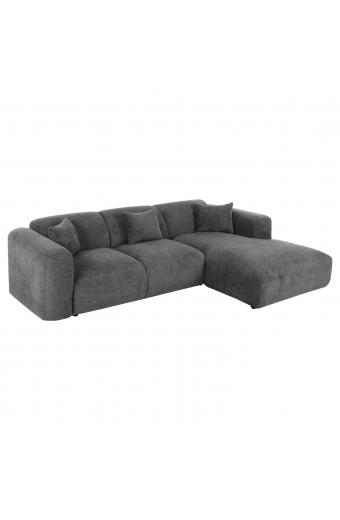 ΚΑΝΑΠΕΣ ΓΩΝΙΑ BRICKEN HM3275.04R ΑΝΘΡΑΚΙ ΥΦΑΣΜΑ 110-282x98-160x72Υεκ.