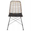 ΚΑΡΕΚΛΑ ΜΕΤΑΛΛΙΚΗ ALLEGRA HM5691.11 WICKER ΜΠΕΖ-ΜΑΥΡΟ 51x54x84Υεκ.